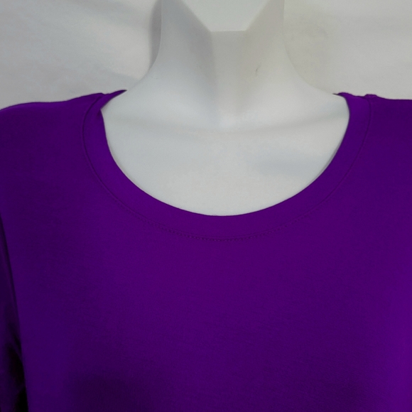 Rayon Pull-on Purpleish Lightweight Dress Medium - Picture 3 of 5